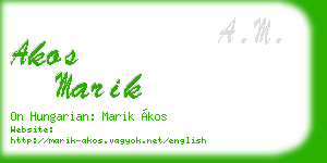 akos marik business card